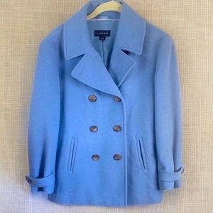 Land’s End Women’s Light Blue Pea Coat Size 12P